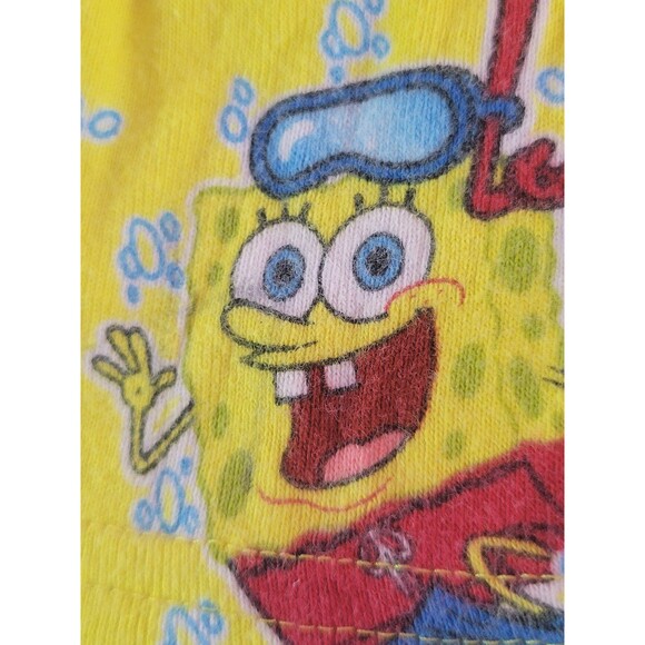 3T SpongeBob SquarePants American Marketing Yellow Pajama Summer Shorts Scubabob - Picture 3 of 8